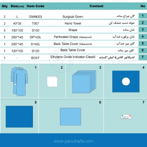 پک جراحی جنرال مینور
